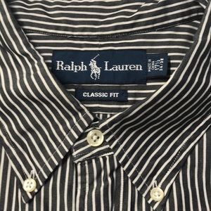 Polo by Ralph Lauren Shirts - RALPH LAUREN POLO Mens Black White Stripe Shirt XL Polo by Ralph Lauren Shirts - RALPH LAUREN POLO Mens Black White Stripe Shirt XL